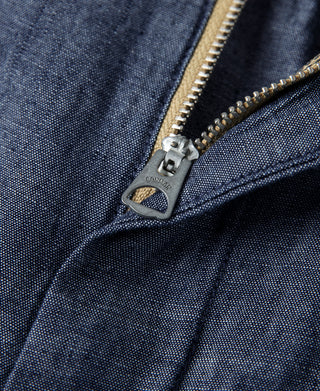 1930s Double-Pleated Chambray Pants