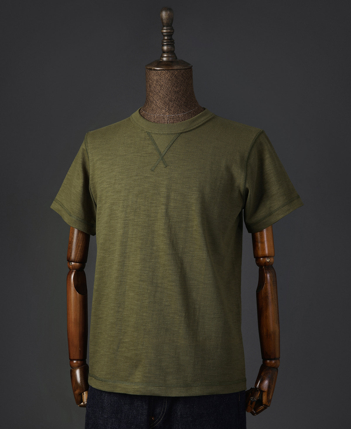 10.5 oz US Cotton Tubular Gusset T-Shirt - Green