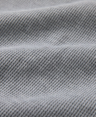 1970s Heavyweight Waffle Knit Jogger Pants - Gray