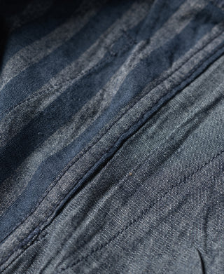 Relaxed Fit Striped Chambray Shorts