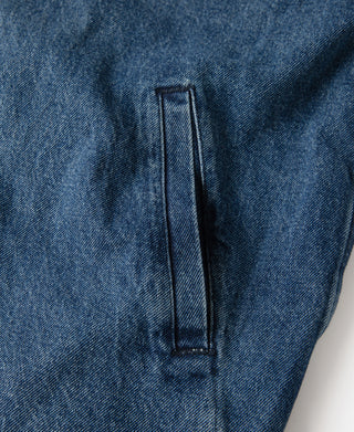 1970s Stonewashed Zip Up Denim Work Jacket