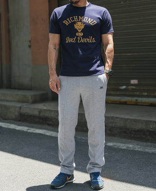 1970s Heavyweight Waffle Knit Jogger Pants - Gray