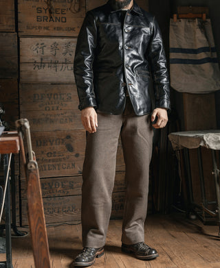 Lot 339 1920s Horsehide Leather Brakeman Coat