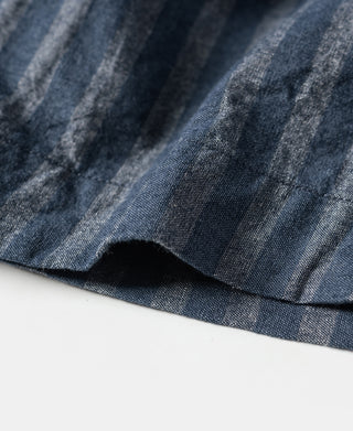 Relaxed Fit Striped Chambray Shorts