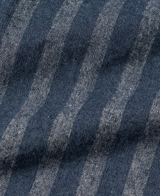 Relaxed Fit Striped Chambray Shorts