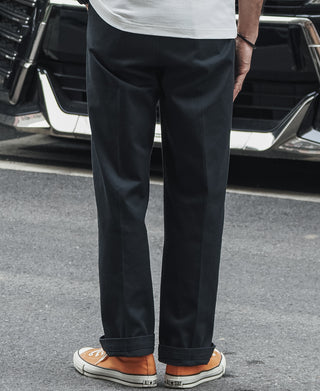 1970s Straight-Leg Work Pants - Black