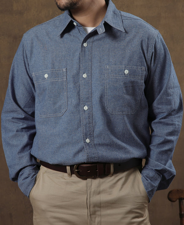 chambray blue nike shirt