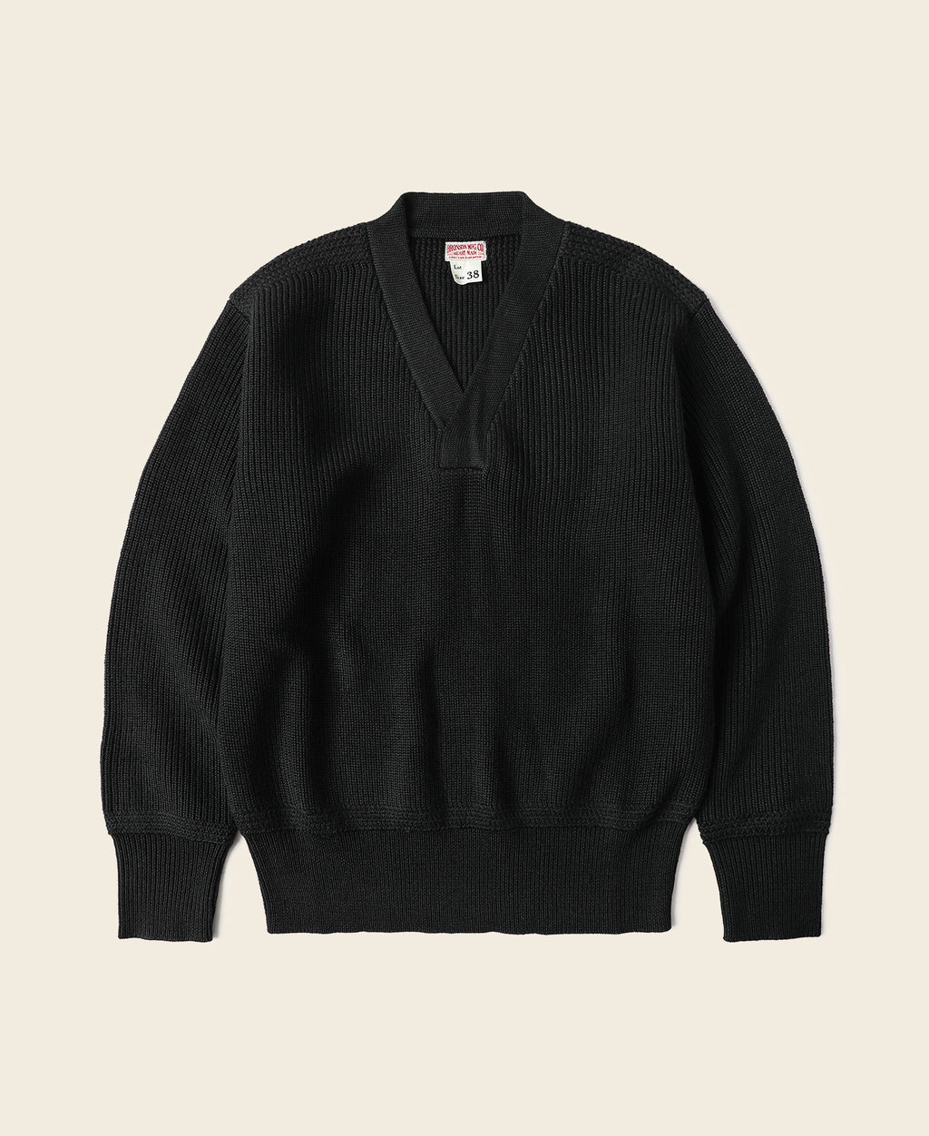 USAAF Type A-1 V-neck Mechanics Wool Sweater - Black | Bronson 