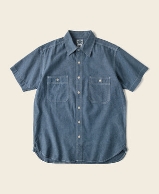 Chambray Short Sleeve Work Shirt