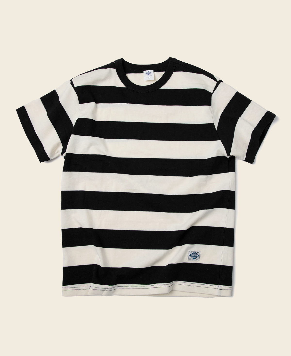 Heavyweight Cotton Wide Striped T-Shirt - Black/White