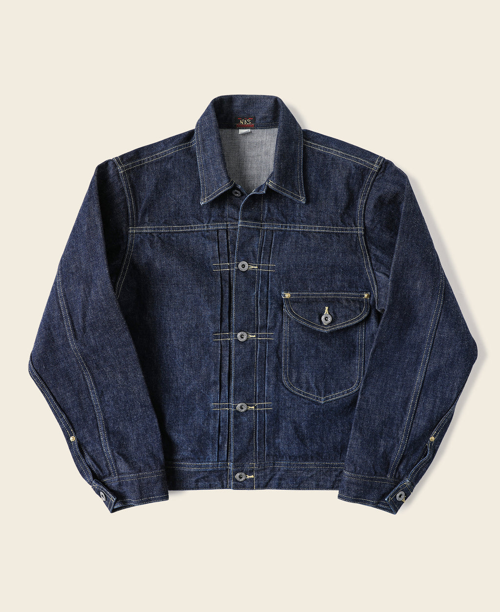 Enzo Heren Denim Trucker Jacket - Western Vintage Designer Jas Met Borstzakken