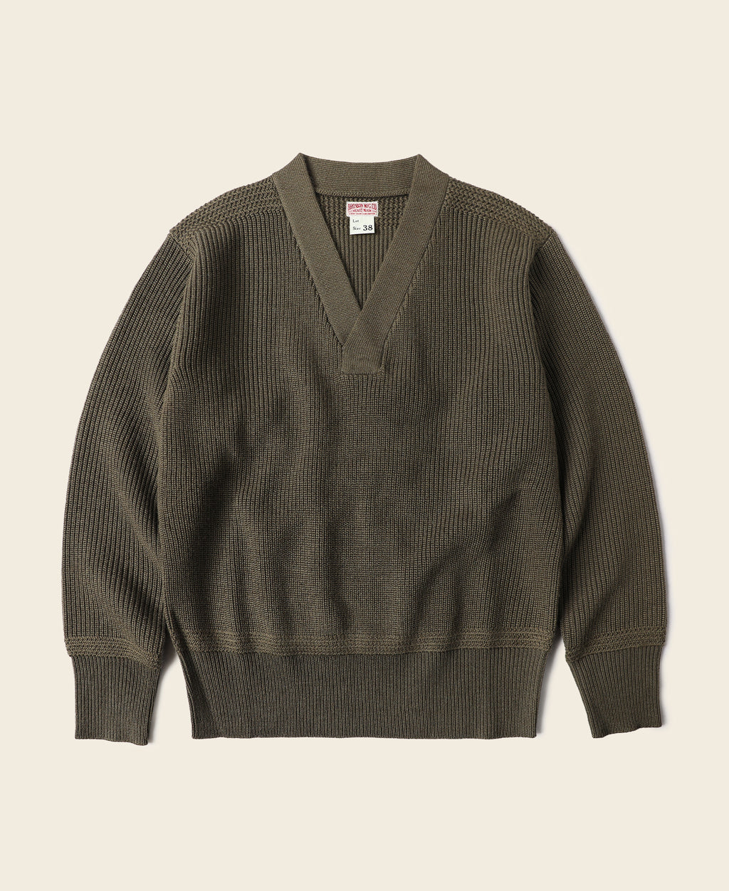 USAAF Type A-1 V-neck Mechanics Wool Sweater - Olive | Bronson 