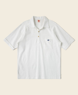 Raglan Sleeve Cotton-Piqué Polo Shirt - White