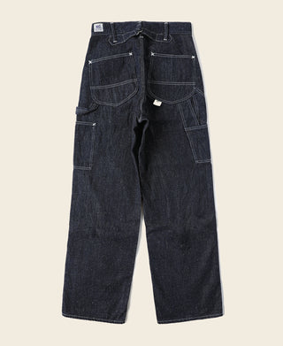 Slub Pearl Yarn Indigo Denim Carpenter Pants