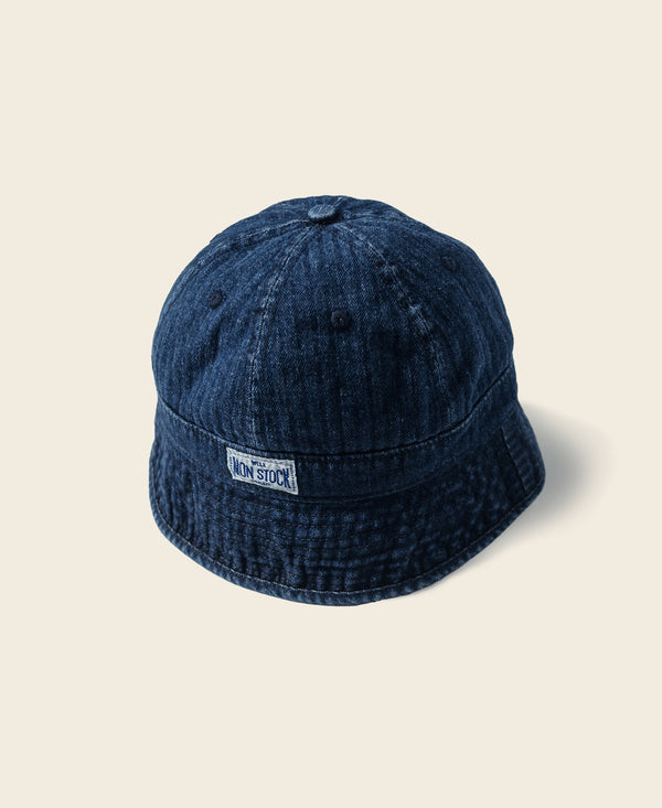 Embellished Denim Bucket Hat Indigo Rinse – La Griffe Ausoni Montreux SA