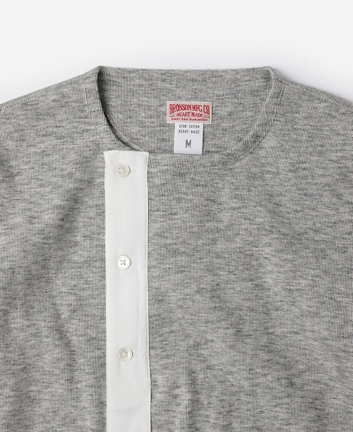 14 oz Side Closing Henley Shirt - Gray