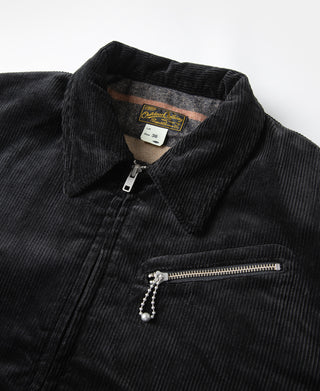 1940s Heavyweight Corduroy Cossack Jacket - Black