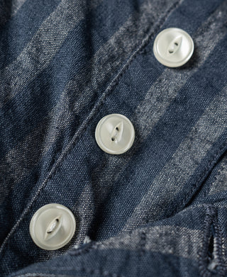 Relaxed Fit Striped Chambray Shorts