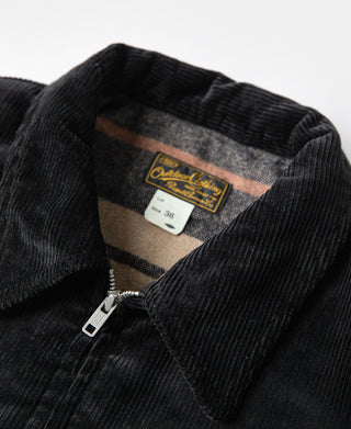 1940s Heavyweight Corduroy Cossack Jacket - Black
