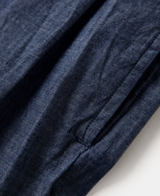 1930s Double-Pleated Chambray Pants