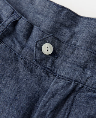 1930s Double-Pleated Chambray Pants
