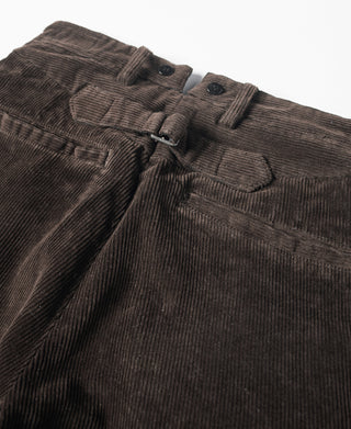 1920s Heavy-Duty Corduroy Work Pants - Brown