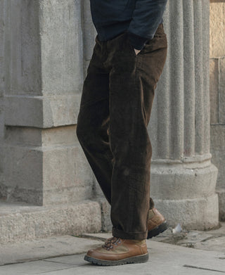 1920s Heavy-Duty Corduroy Work Pants - Brown