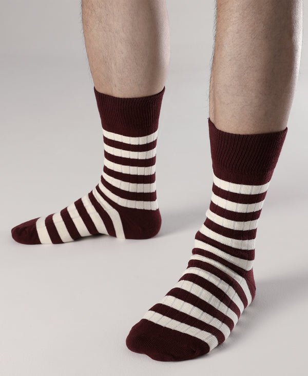 White/Red Striped Socks