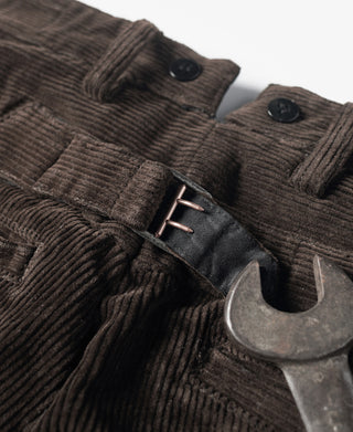 1920s Heavy-Duty Corduroy Work Pants - Brown