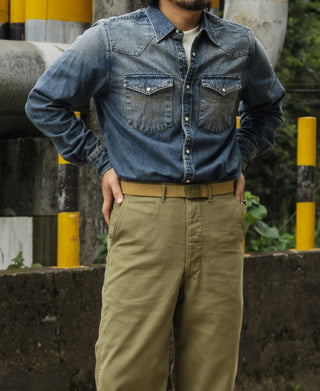 1950s Slub Denim Western Shirt