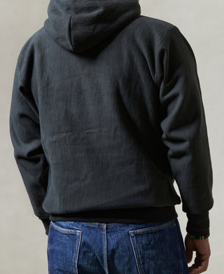 21 oz Military Academy Reverse Weave Hoodie - Black