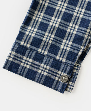 Lot 891 1890s Triple-Pleat Palaka Plaid Work Jacket