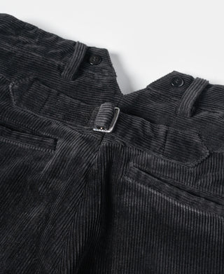 1920s Heavy-Duty Corduroy Work Pants - Black