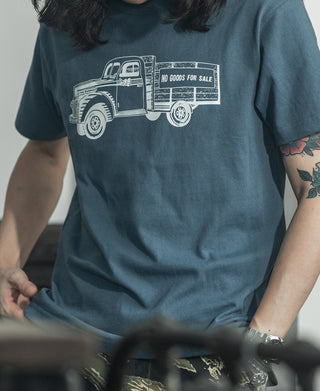 Retro Truck Graphic T-Shirt - Iron Blue