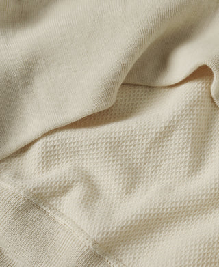 Waffle Knit Pocket T-Shirt - Apricot