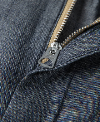 1930s Double-Pleated Chambray Pants