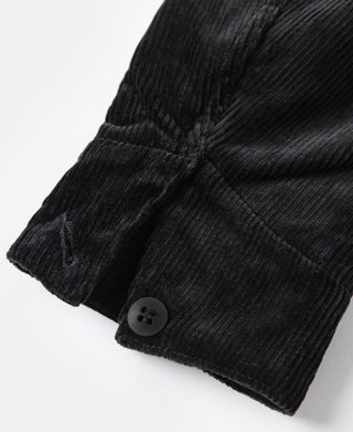 1940s Heavyweight Corduroy Cossack Jacket - Black