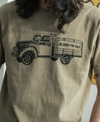 Retro Truck Graphic T-Shirt - Khaki