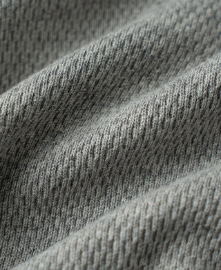 Heavyweight Raschel Knitting Waffle Thermal Shirt - Gray