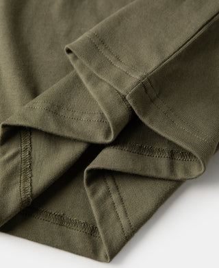 Vintage Short Sleeve Henley T-Shirt - Olive