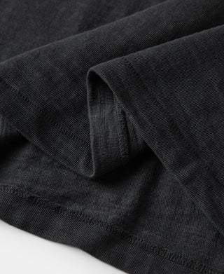 Hem Detail of Henley T-Shirt