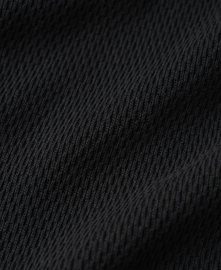Heavyweight Raschel Knitting Waffle Thermal Shirt - Black