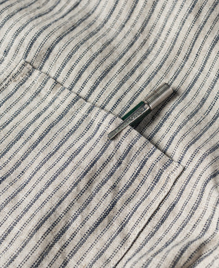 1930s Striped Linen Baseball Shirt