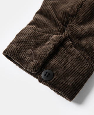 1940s Heavyweight Corduroy Cossack Jacket - Brown