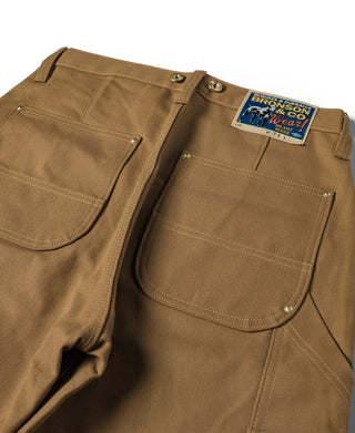 Heavy Duty Canvas Double Knee Pants - Brown