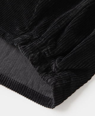 9 Wale Cotton Corduroy Zip-Up Jacket - Black