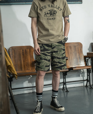 Retro Bison Graphic T-Shirt - Khaki