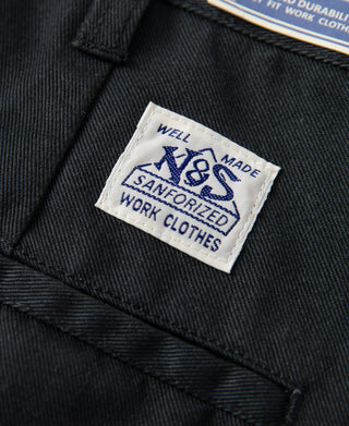 1970s Straight-Leg Work Pants - Black