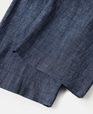 1930s Double-Pleated Chambray Pants
