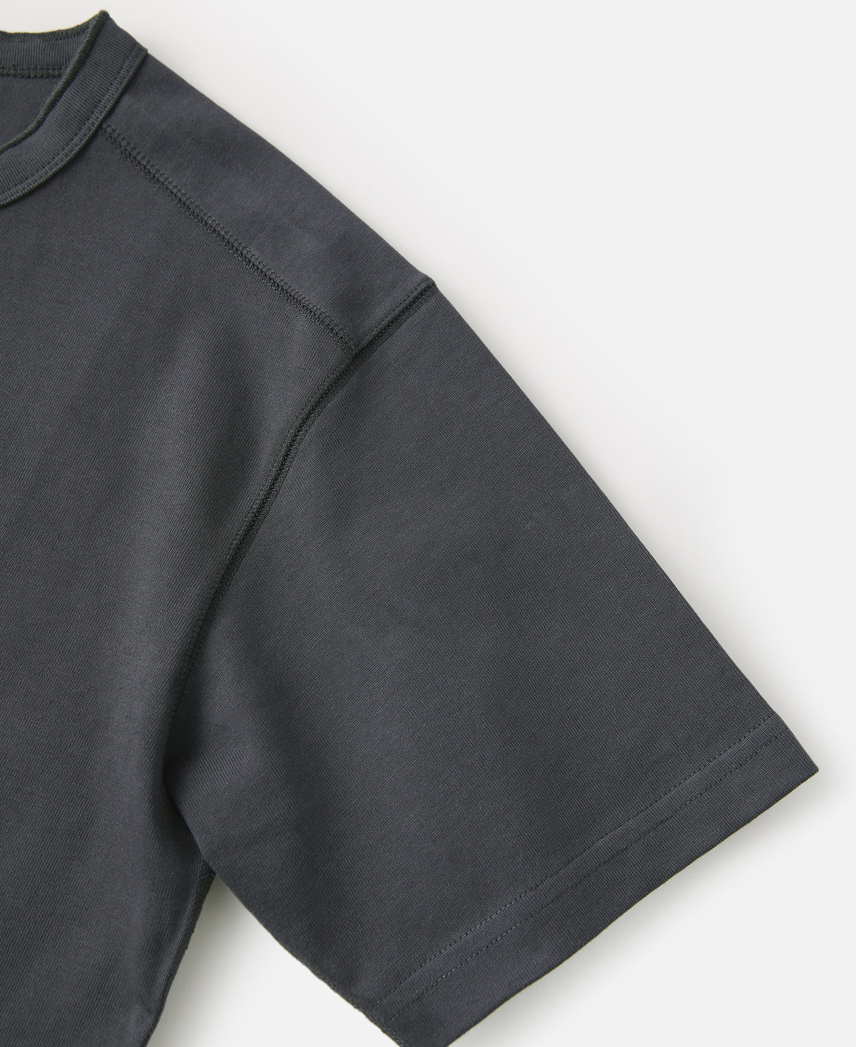 10.6 oz Cotton Short Sleeve Henley T-Shirt - Dark Gray